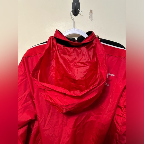 Coogi Bomber Jacket With Hood Size Large Red Vintage Retro Logo Embroidered - Picture 9 of 10